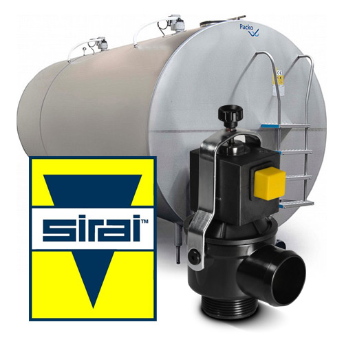 Дренажные соленоидные клапаны Sirai для систем промывки танков-охладителей молочной продукции