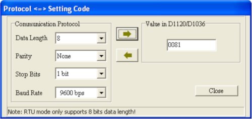 Вычисление значения для записи в регистр D1120