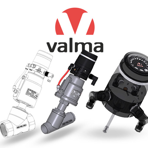 3D-модели для клапанов VALMA с позиционером